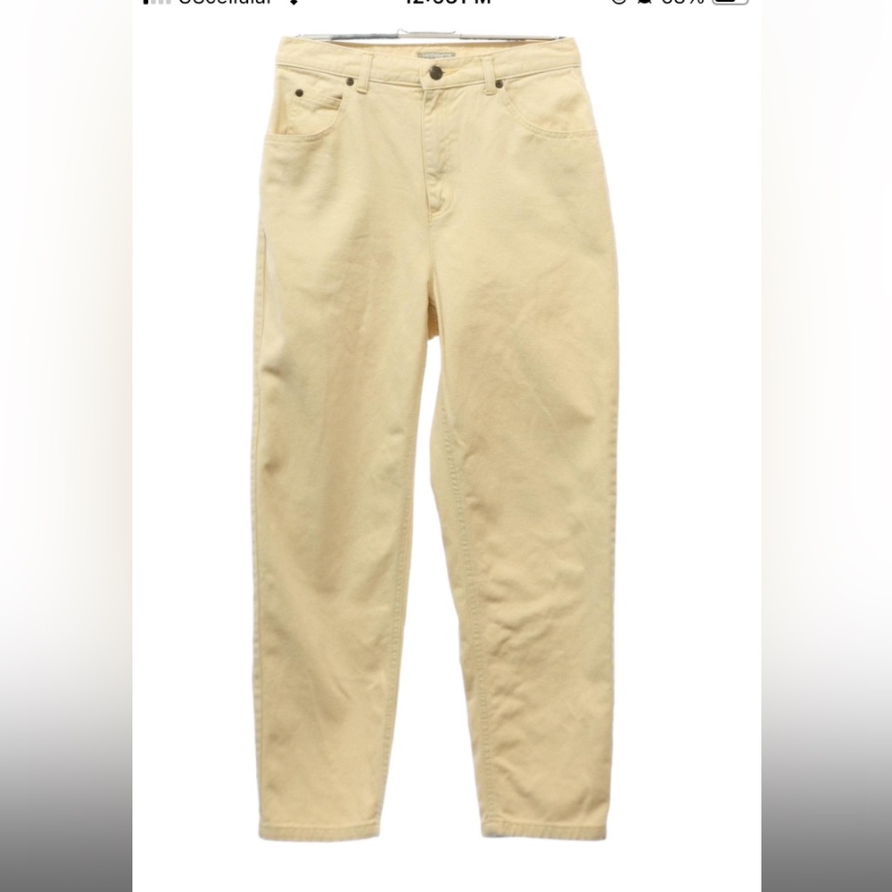 Vintage Liz Claiborne Butter Yellow Jeans - high-waisted pants sz 4 petite